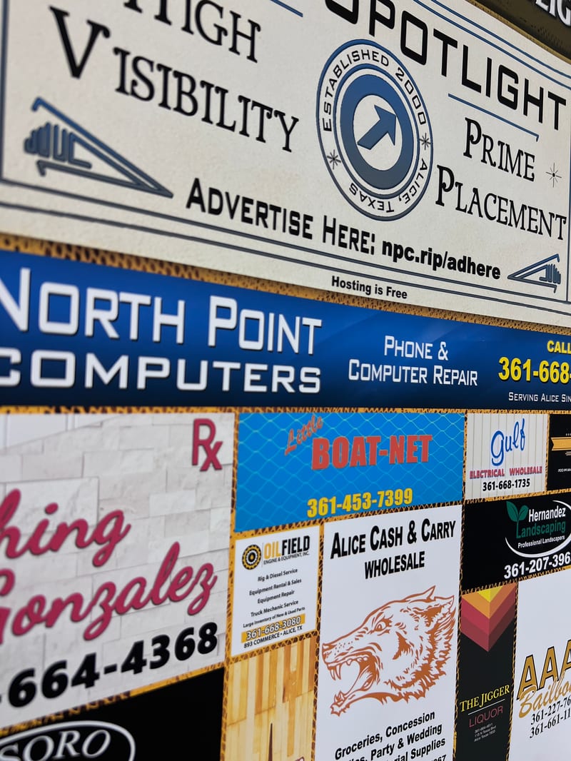 Close-up detail of an Alice Community Spotlight poster